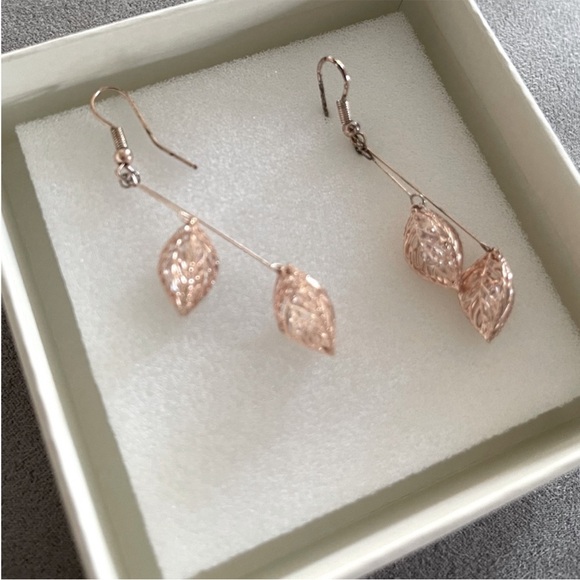 Swarovski Rose Gold Drop earrings - Picture 1 of 4